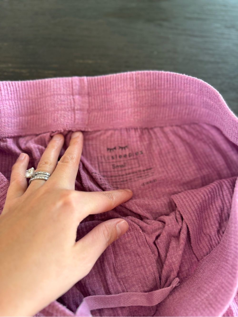 Little Sleepies Pink Ribbed Lounge Pants - Picture 6 of 9